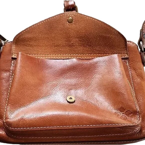 Patricia Nash Leather Shoulder Bag Gorgeous cognac colored leather with an adjus - Picture 4 of 11